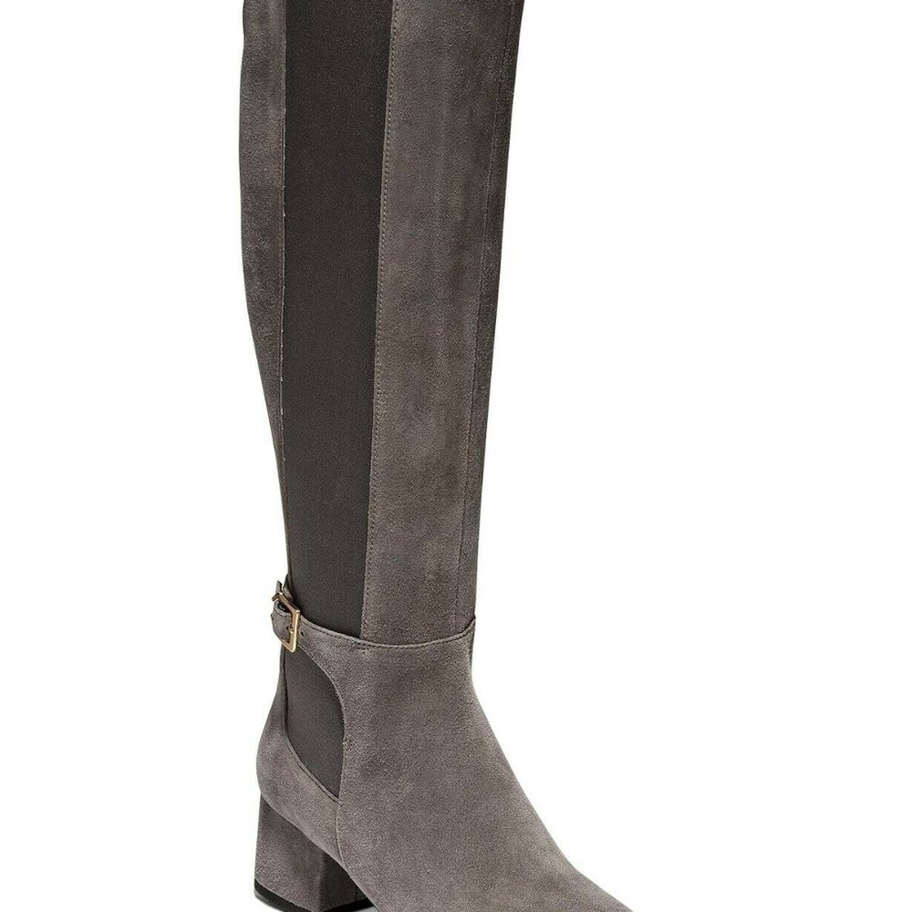 Cole Haan Womens Avani Stretch Riding Boots Gray B